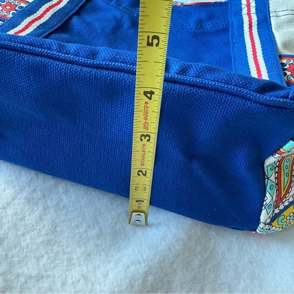 Vera Bradley Color-Block Small Canvas Tote Marina Paisley Print - Picture 11 of 12